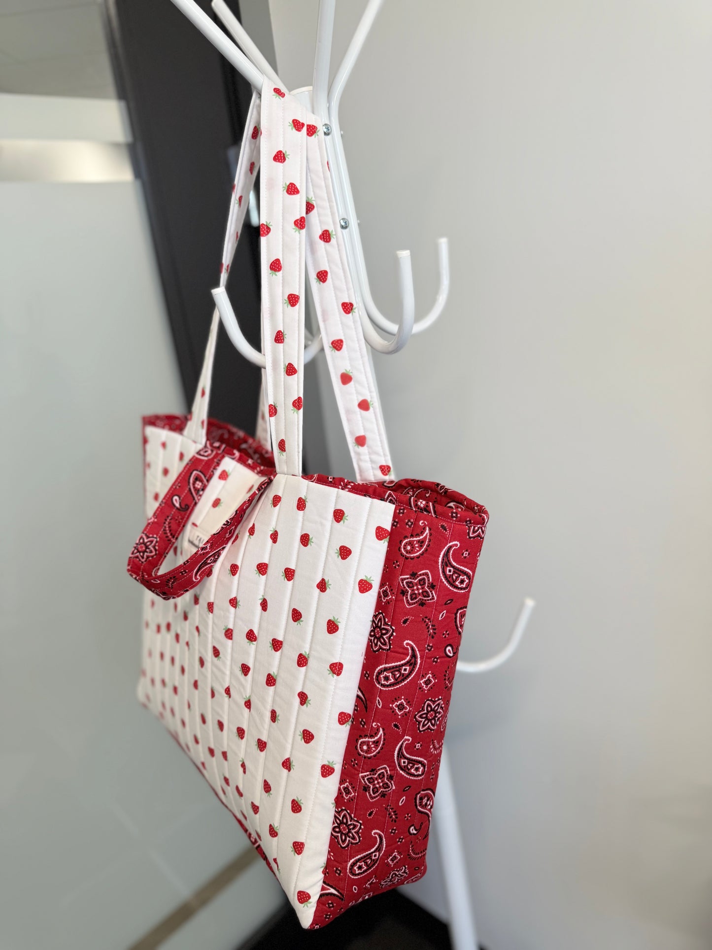 Strawberry fusion tote bag