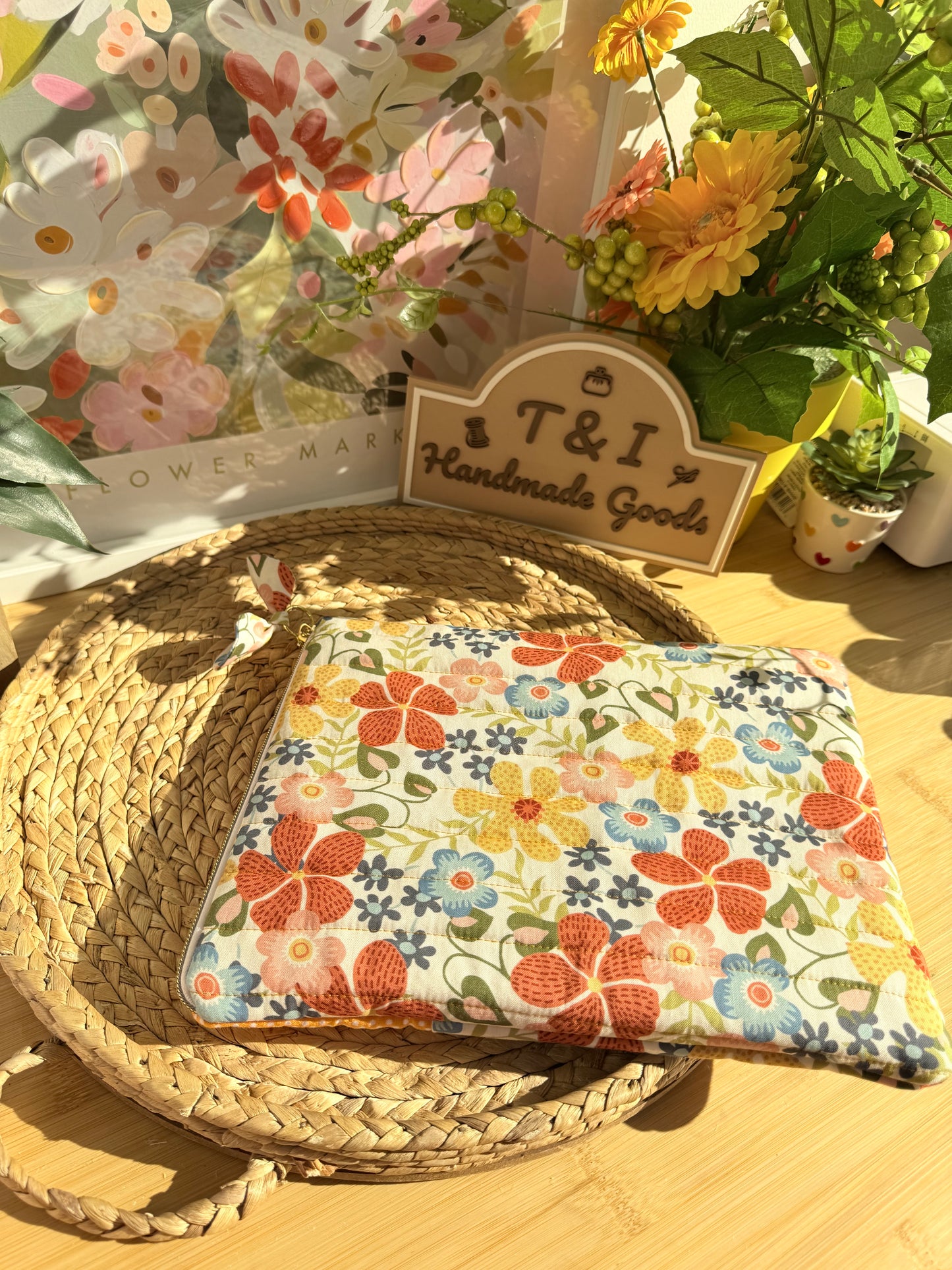 Wildflower Petals IPad Sleeve (fits your iPad w/keyboard