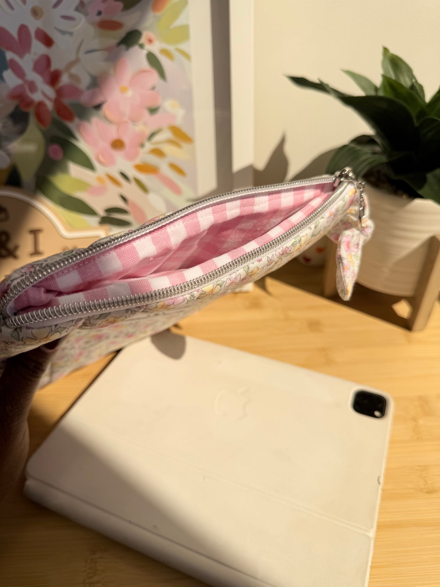 Pastel Floral IPad Sleeve (fits your IPad w/keyboard)