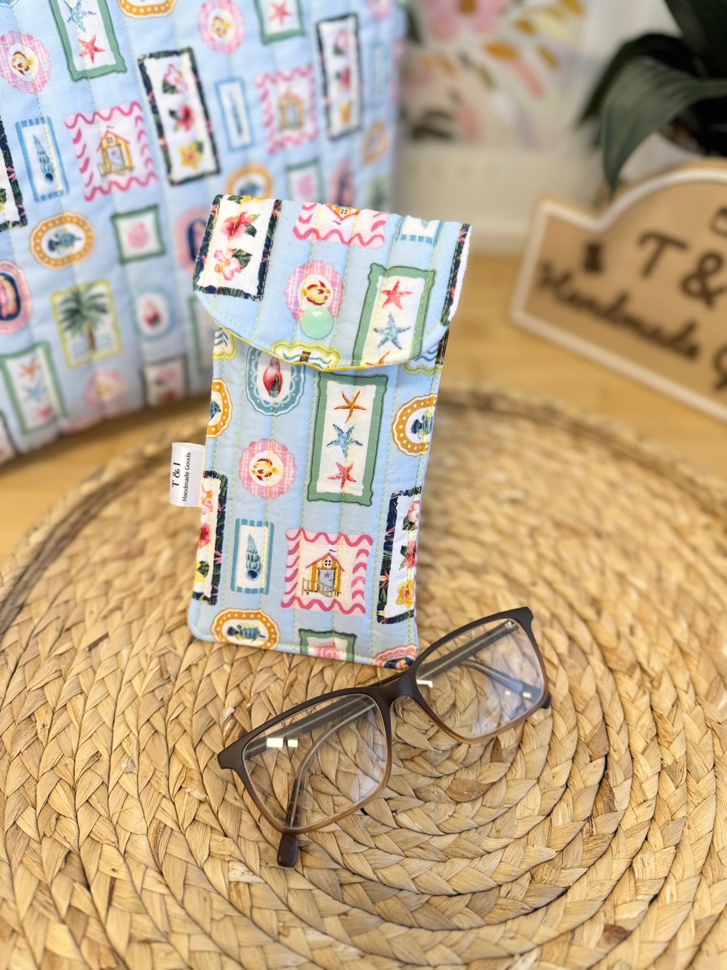 Sun beach Glasses Case