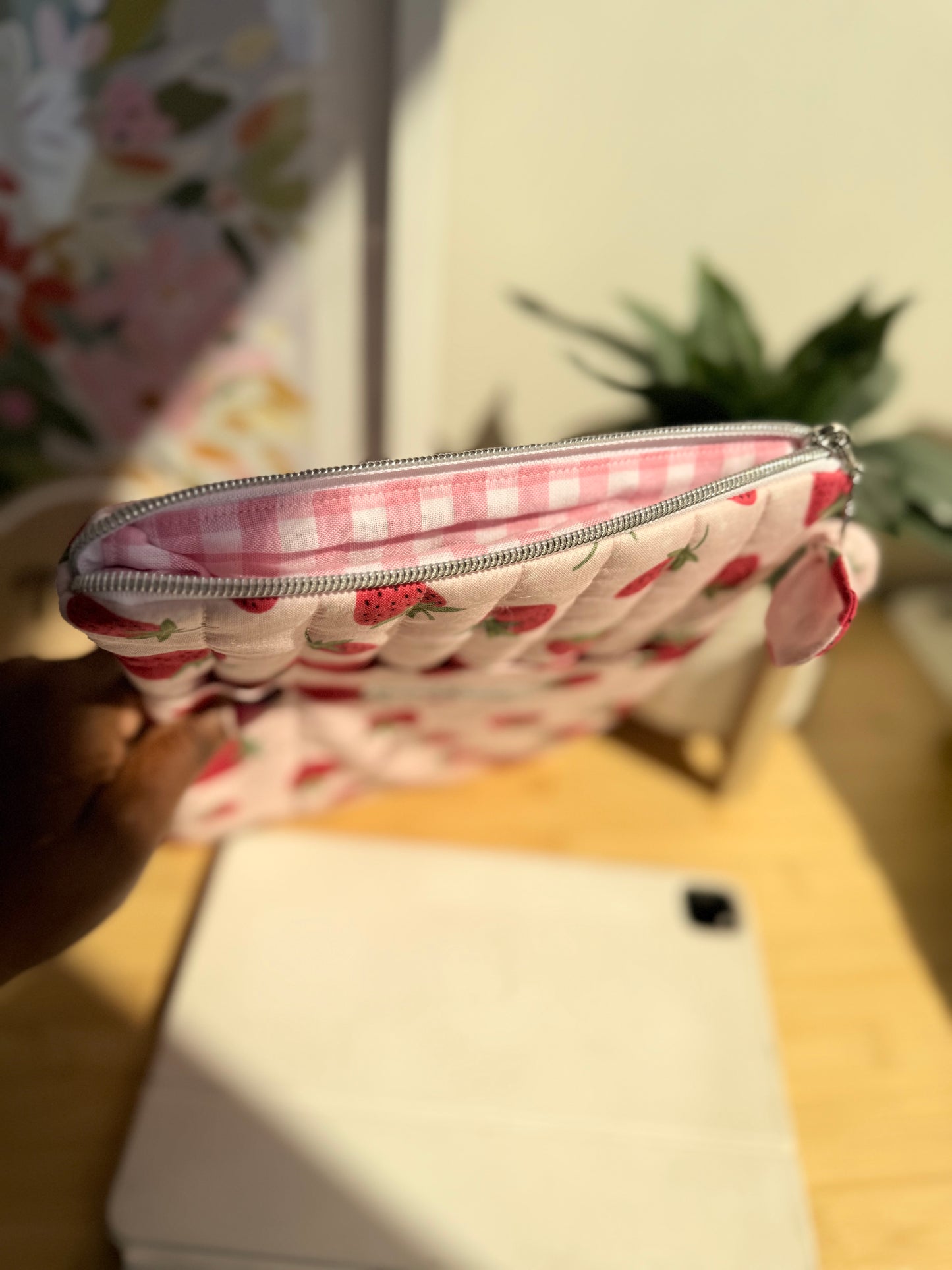 Strawberry Field IPad Sleeve (fits your IPad w/keyboard)