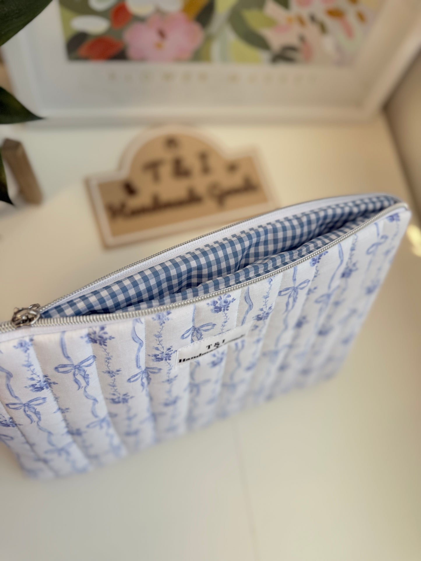 Vintage Blue Laptop Sleeve