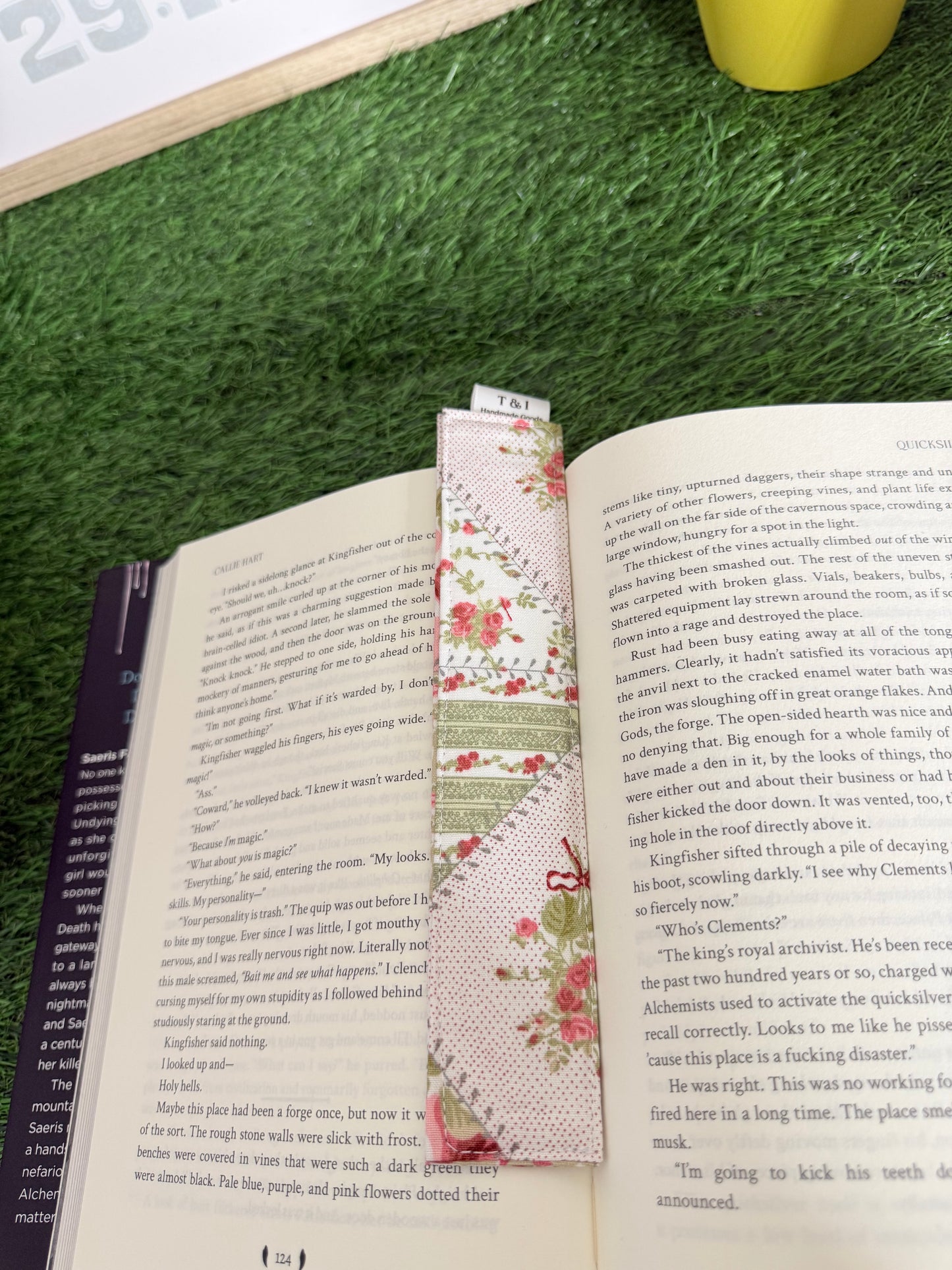 Rosie Patch Fabric Bookmark
