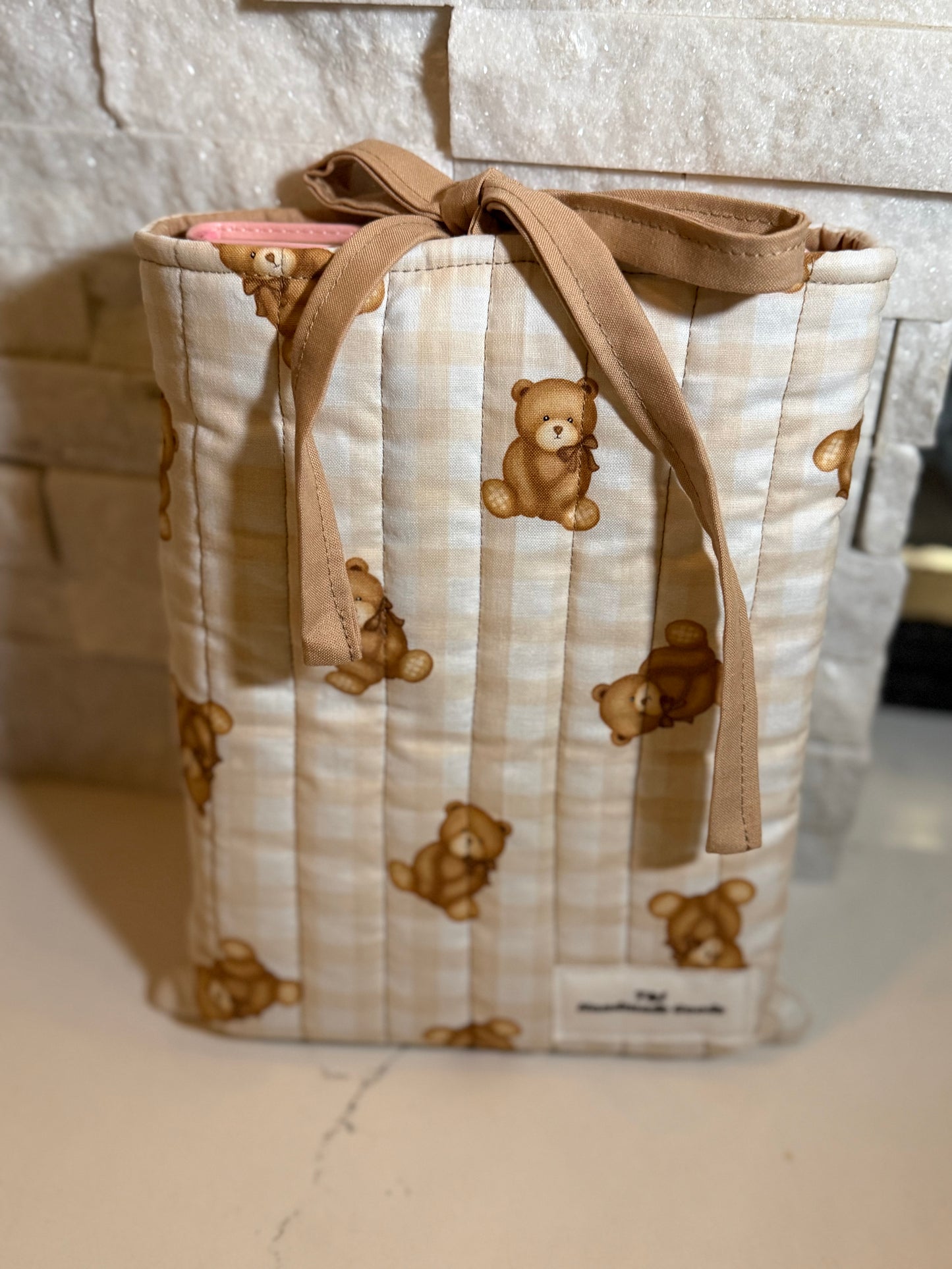 Teddy Bear Book Sleeve w/bow