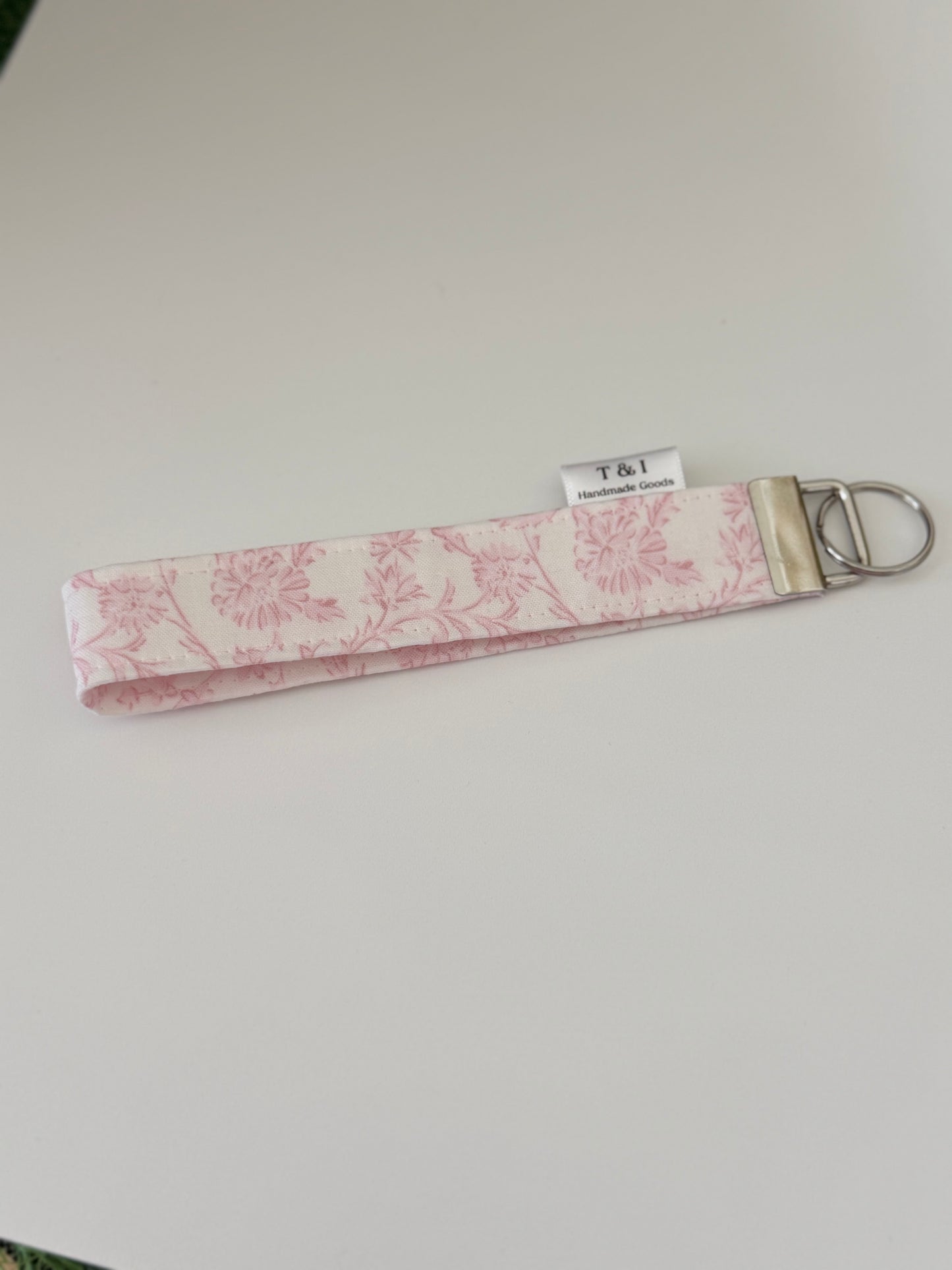 Vintage Pink Wristlet Keychain