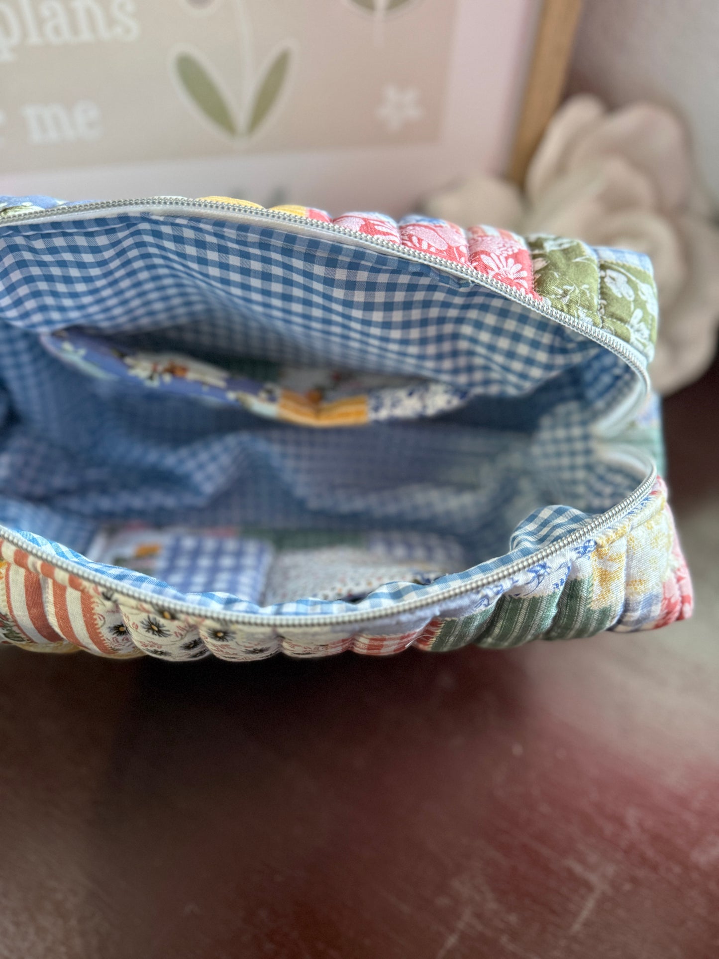 Cottage Boho Floral Hair Tools Bag