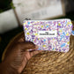 Purple Floral Keychain Wallet