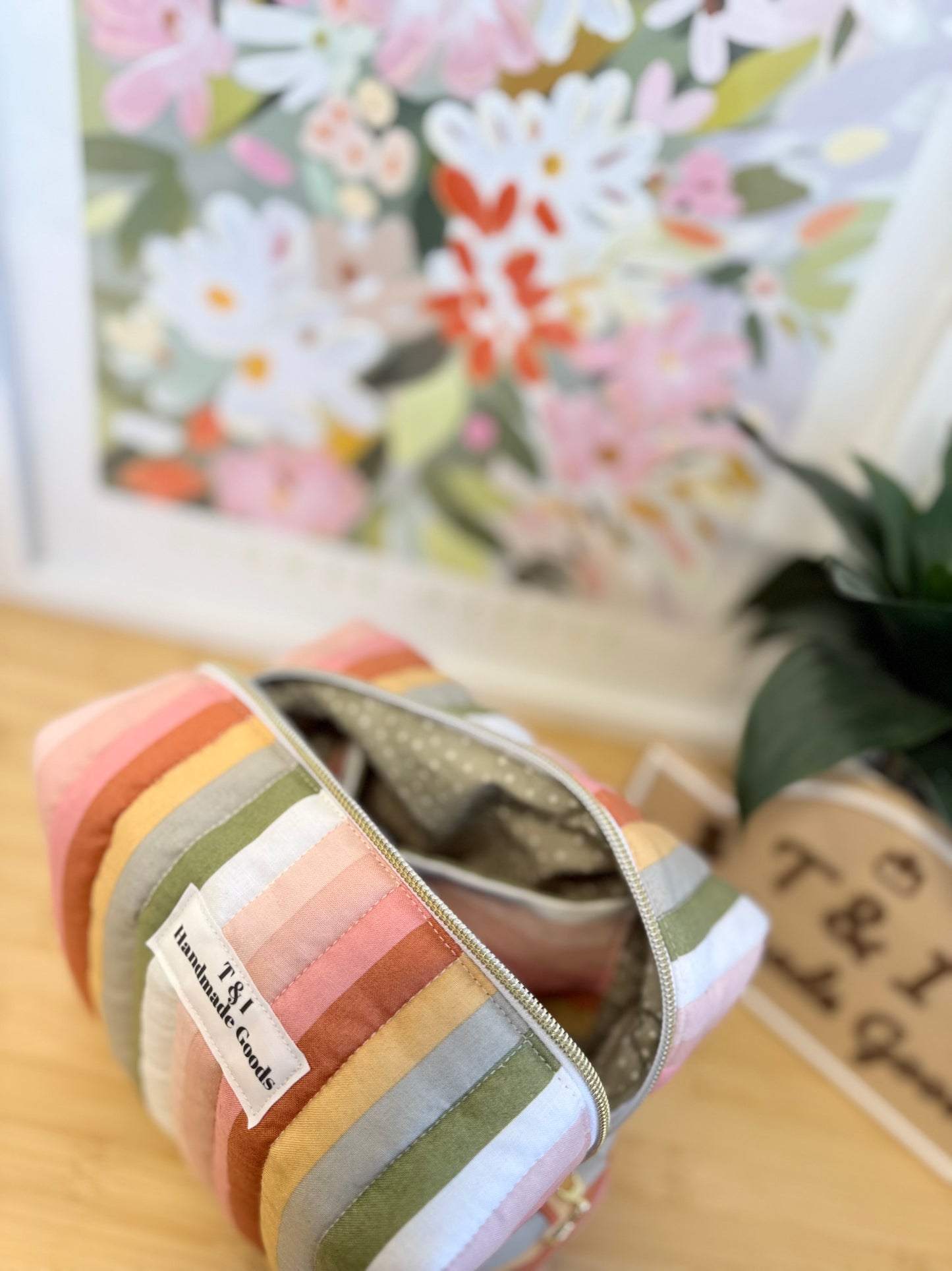 Colorful Stripe Large Multipurpose Bag