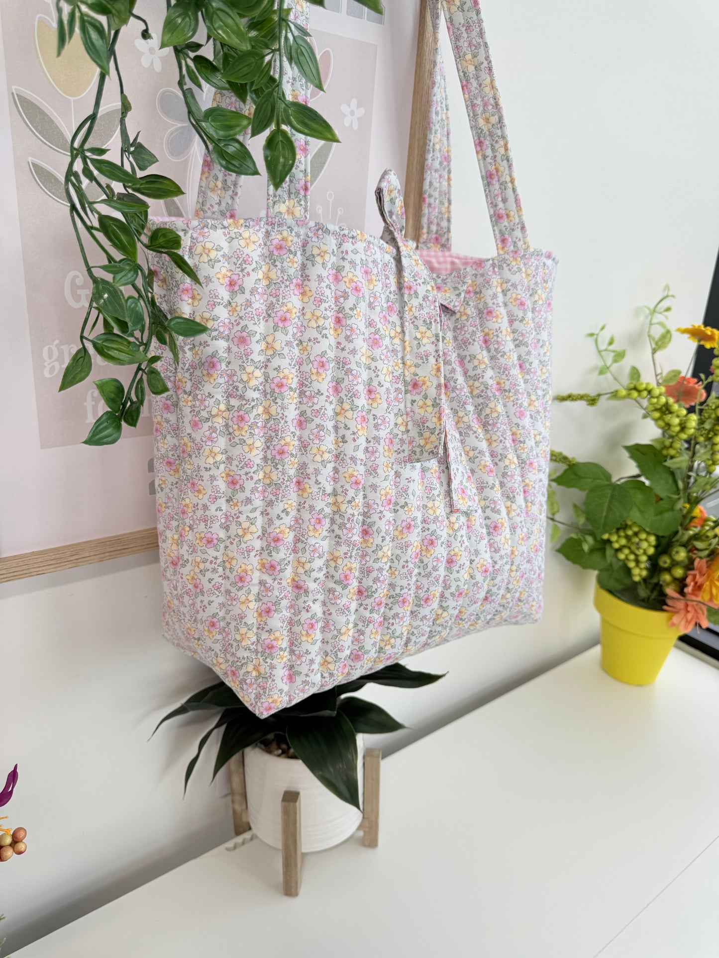 Pastel FloralTote Bag