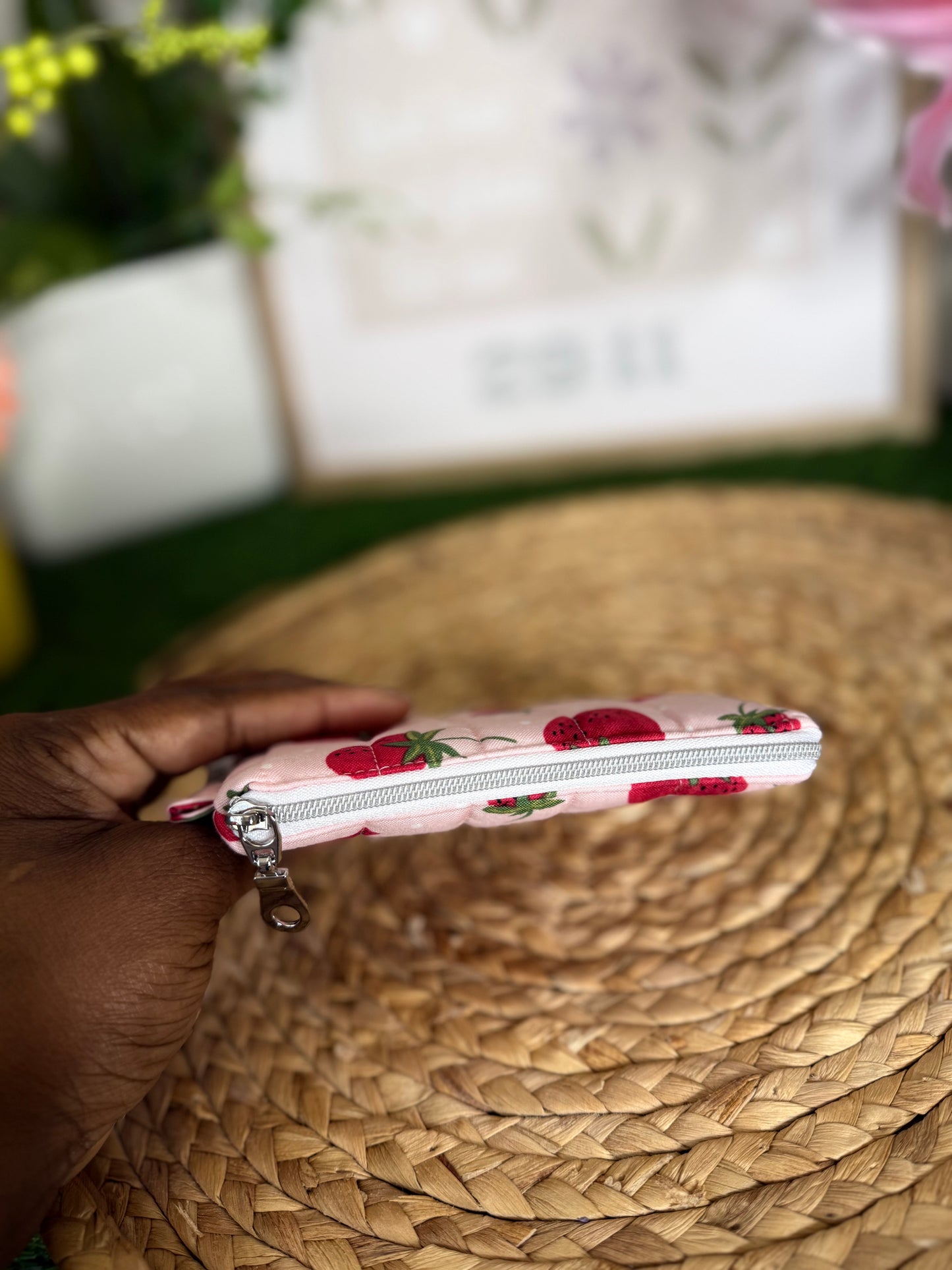 Strawberry field Keychain Wallet