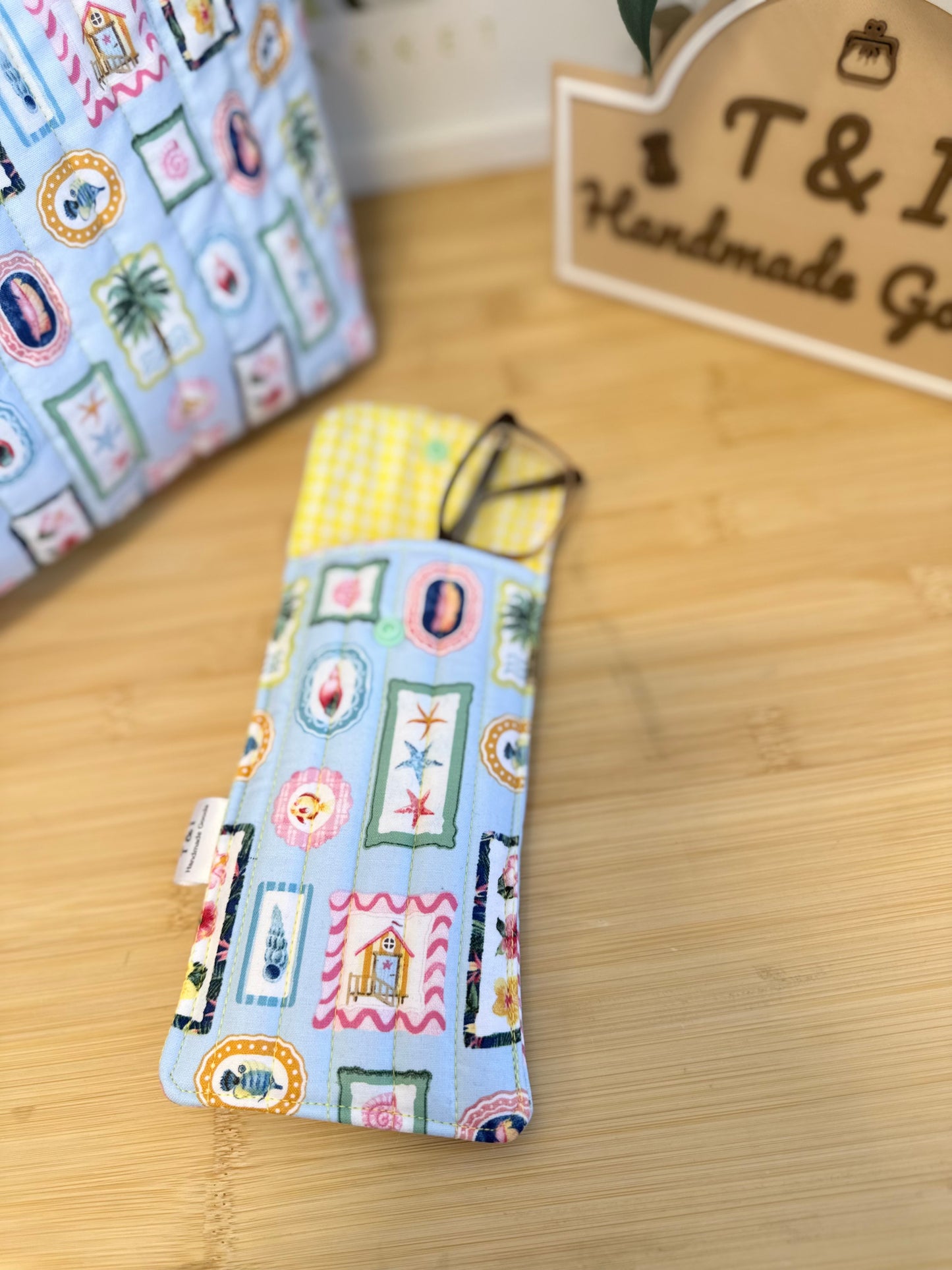 Sun beach Glasses Case