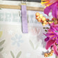 Purple gingham Wristlet Keychain