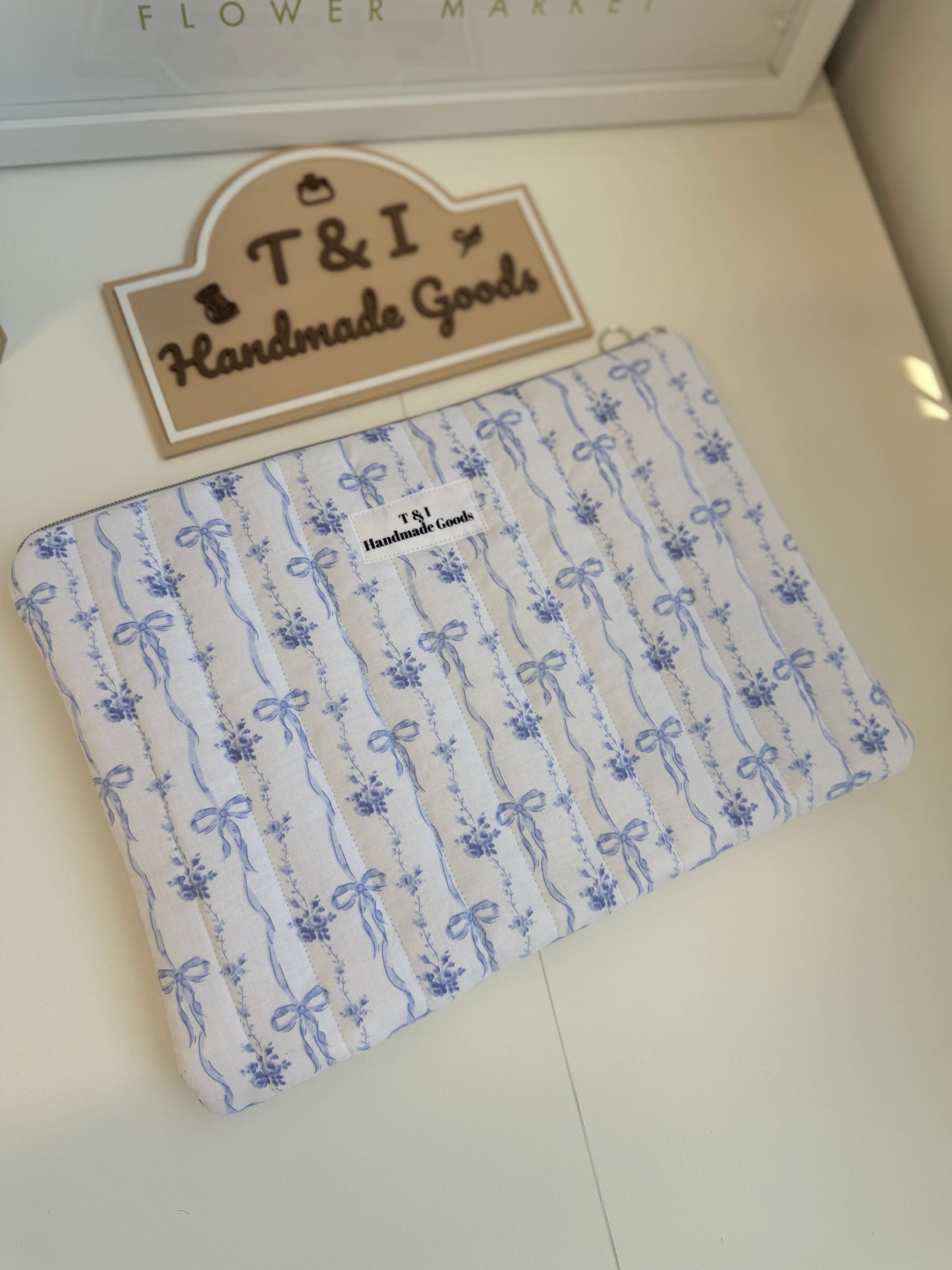 Vintage Blue Laptop Sleeve