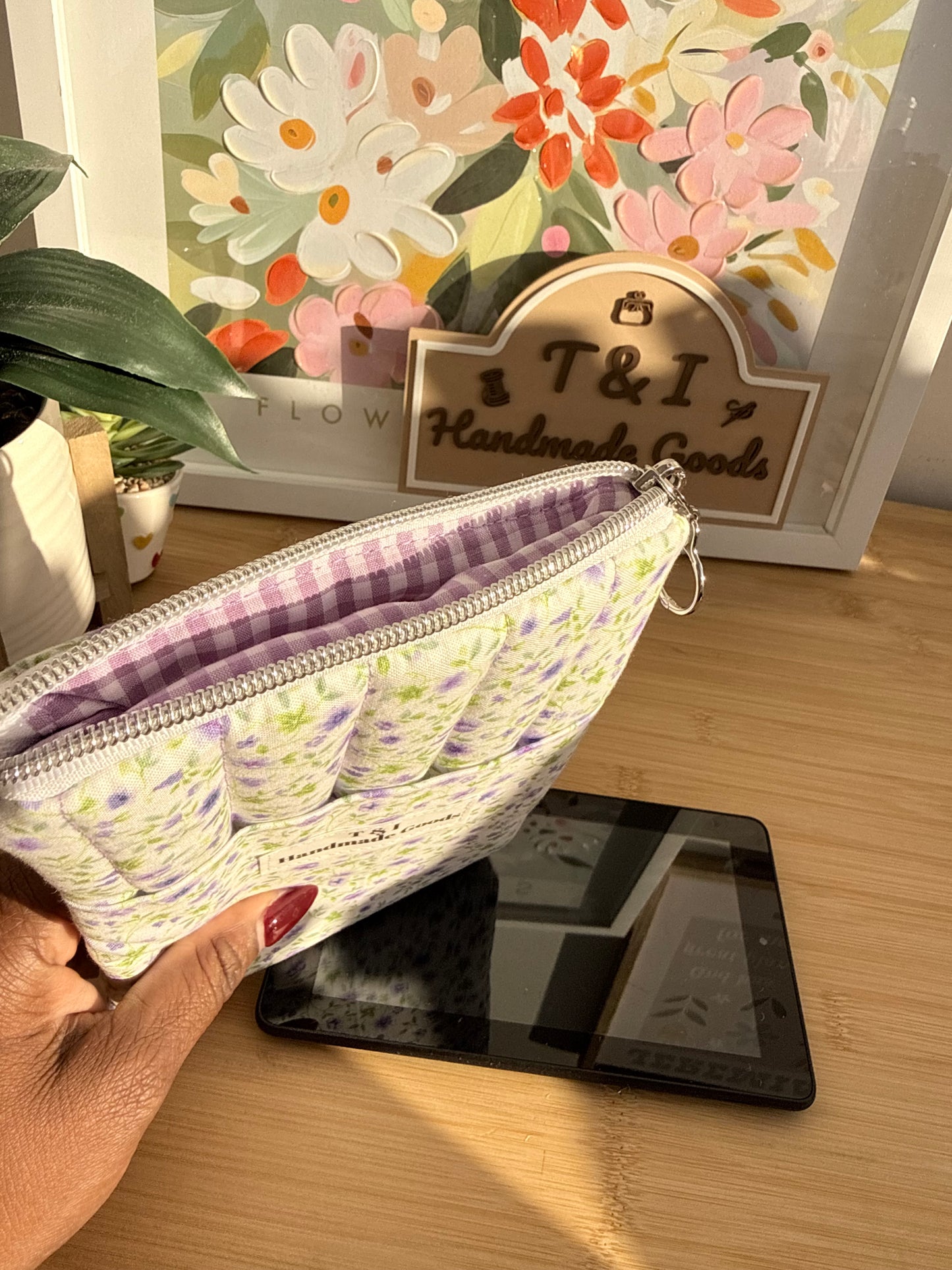 Purple wildflowers Kindle Sleeve