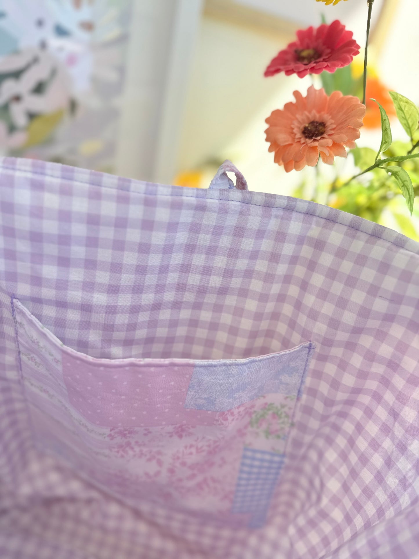Pastel Cottage Patchwork Tote Bag