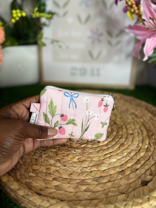 Strawberry garden Keychain Wallet