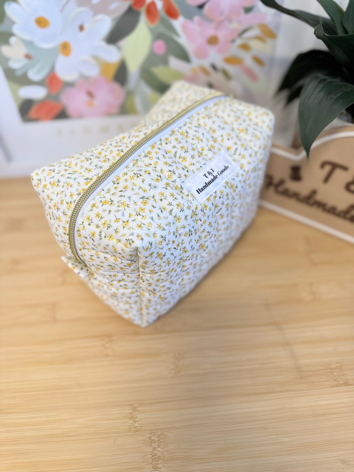 Yellow floral Large Multipurpose Bag