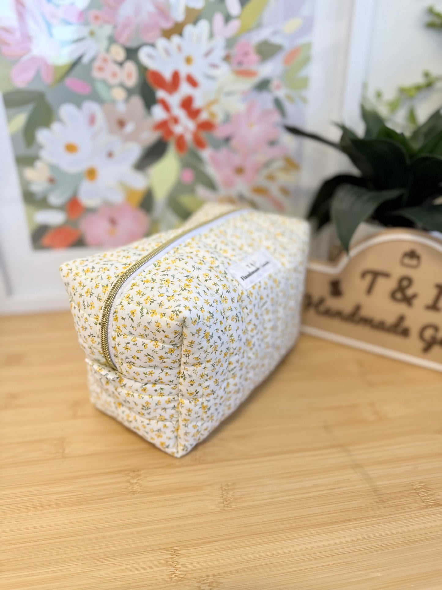 Yellow floral Large Multipurpose Bag
