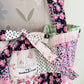 Pink floral Patch Tote Bag