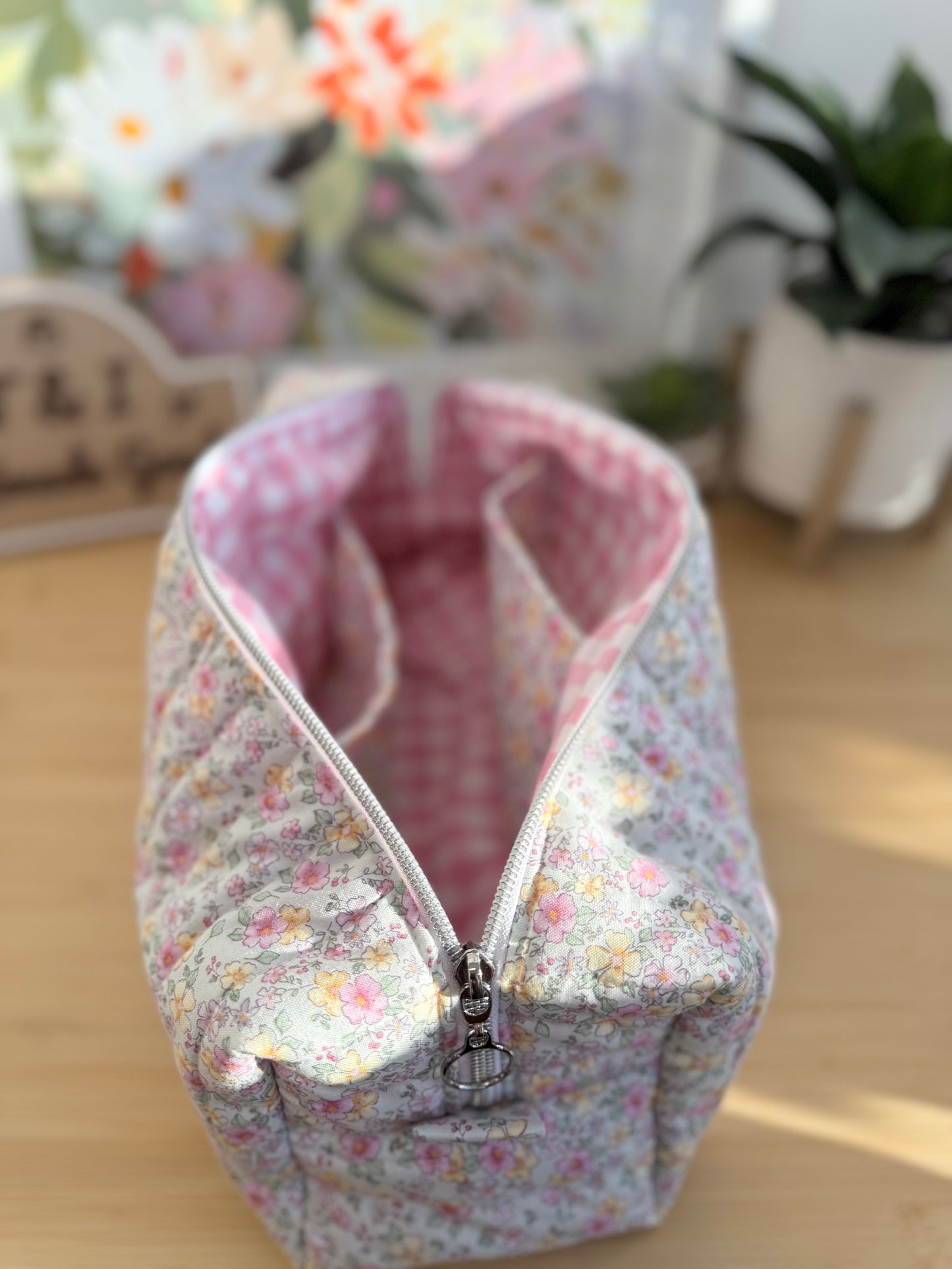 Pastel Floral Hair Tools Bag
