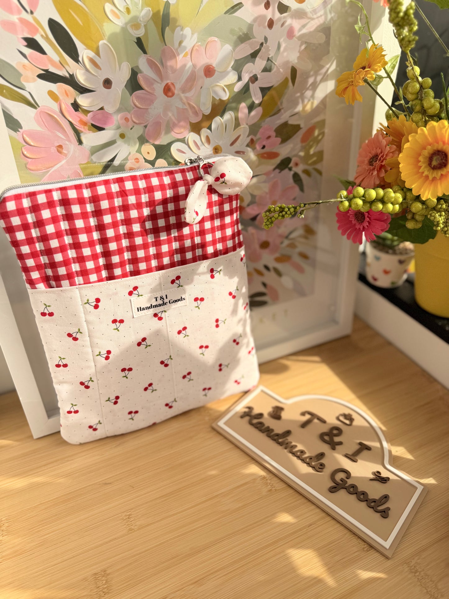 Cherry Dot IPad Sleeve (fits your IPad w/keyboard)