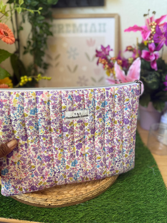 Purple Floral  Laptop Sleeve