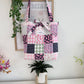 Pink floral Patch Tote Bag