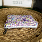 Purple Floral Keychain Wallet
