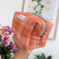 Orangey Plaid large Multipurpose Bag