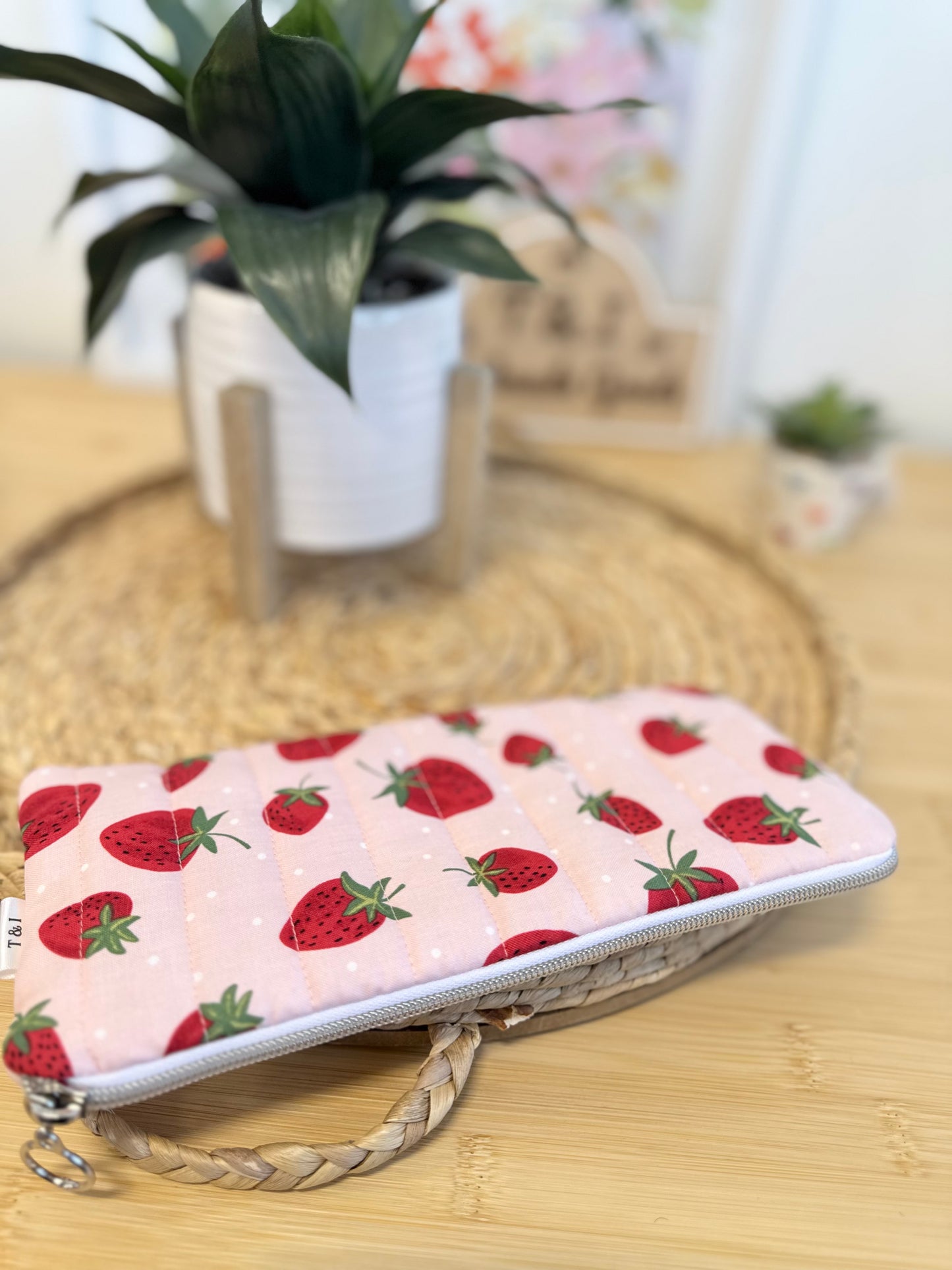 Strawberry  Field pencil Pouch