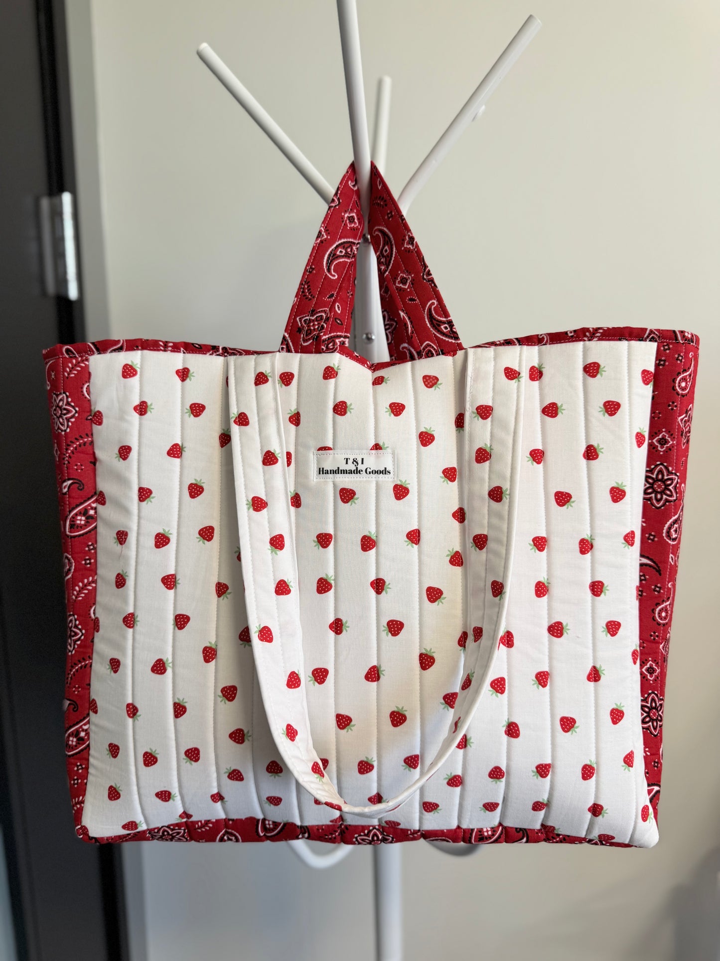 Strawberry fusion tote bag