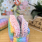 Polka dot Rainbow Ruffle Medium Multipurpose Bag