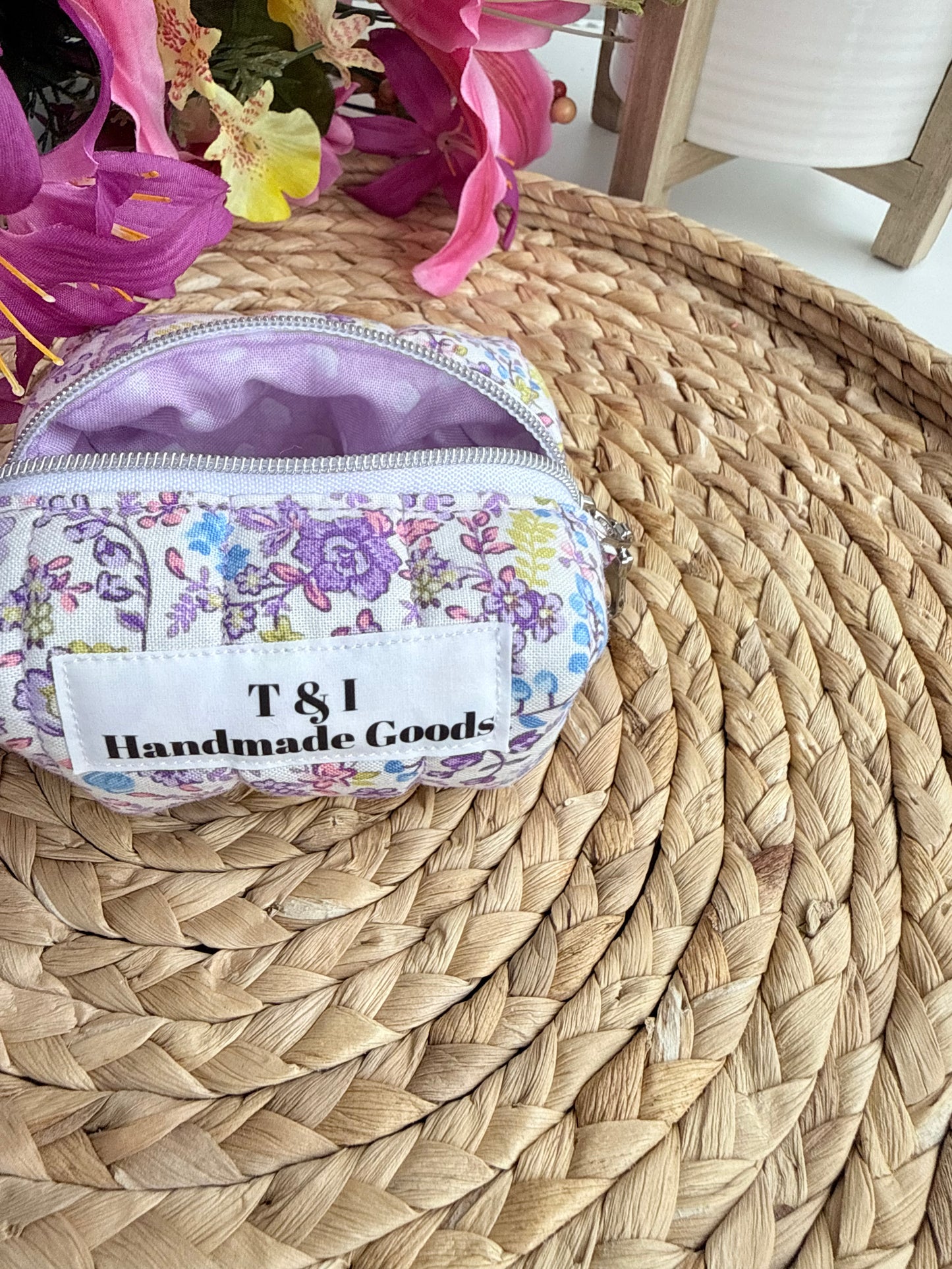 Purple floral Coin Pouch