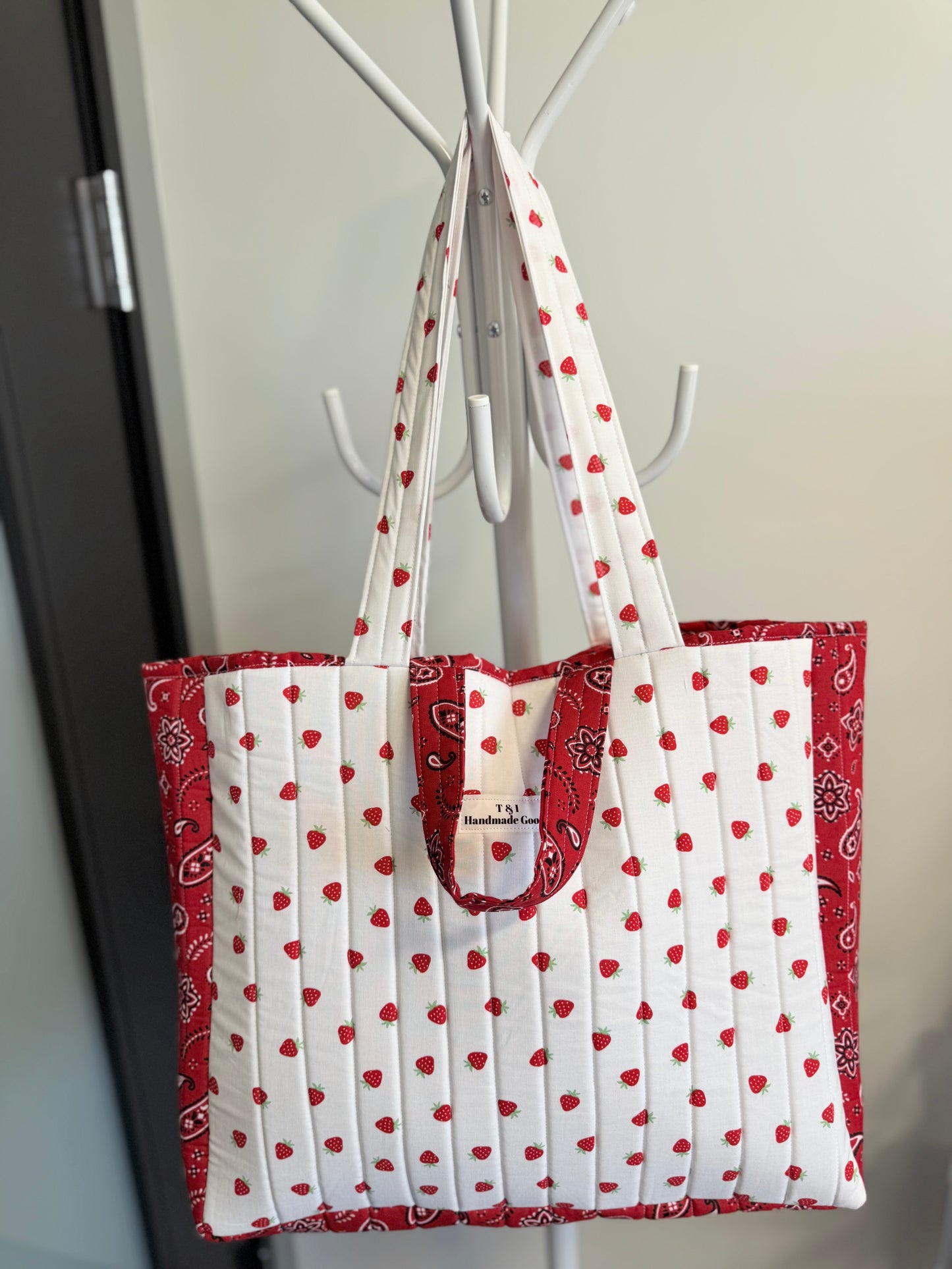 Strawberry fusion tote bag