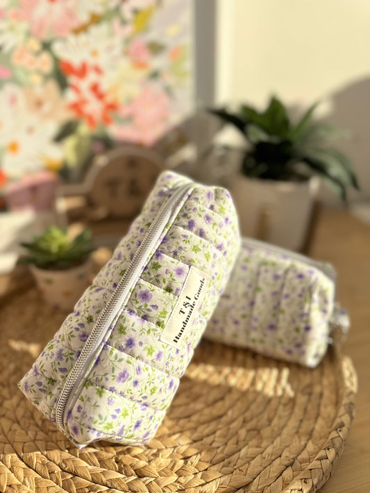 Purple Wildflowers BOXY PENCIL MULTIPURPOSE CASE