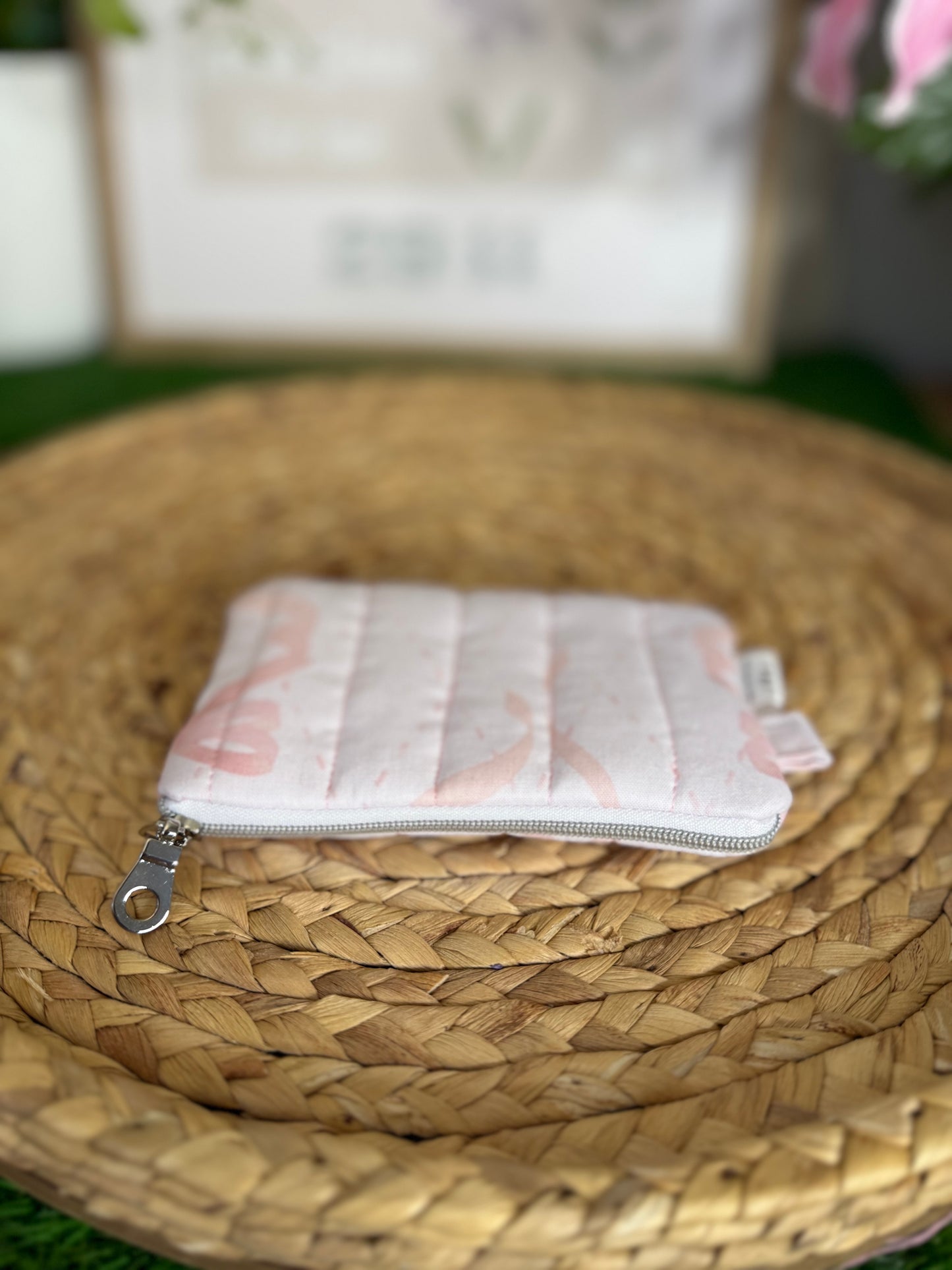 Pink bow Keychain Wallet