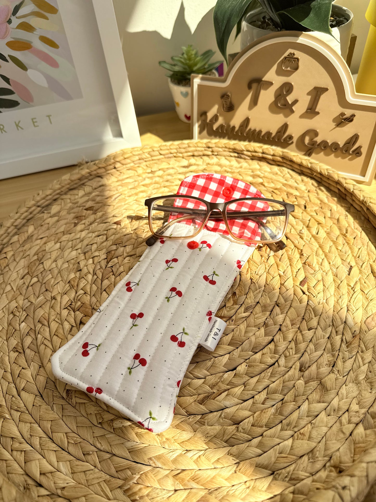 Cherry Dot Glasses Case