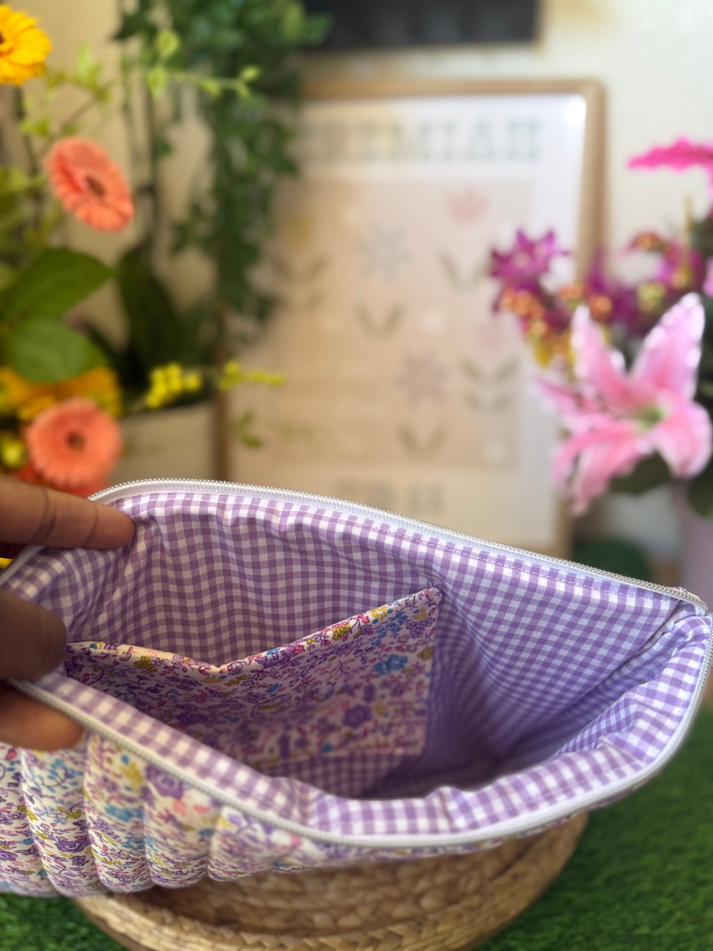 Purple Floral  Laptop Sleeve