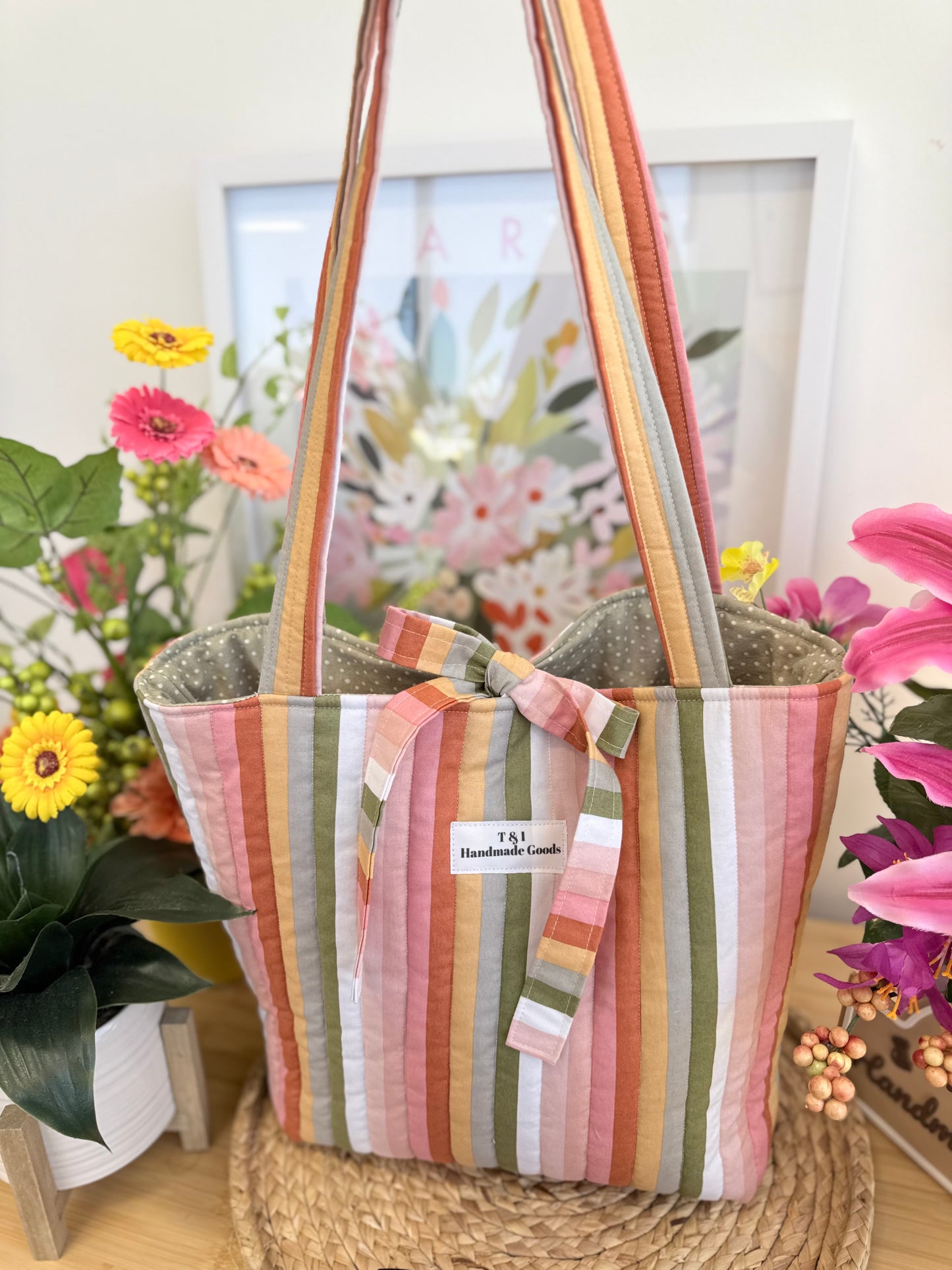 Colorful Stripe Tote Bag