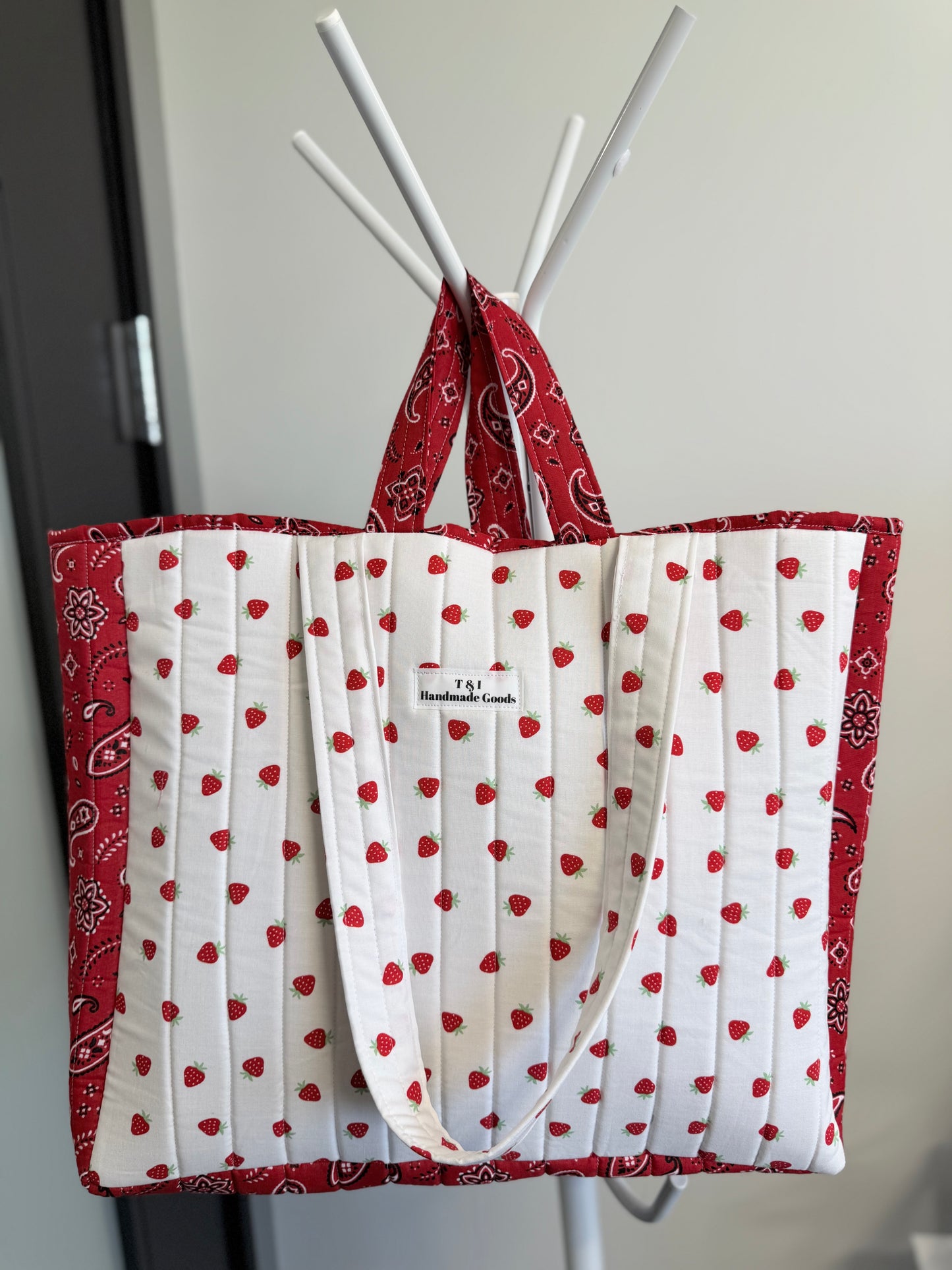 Strawberry fusion tote bag