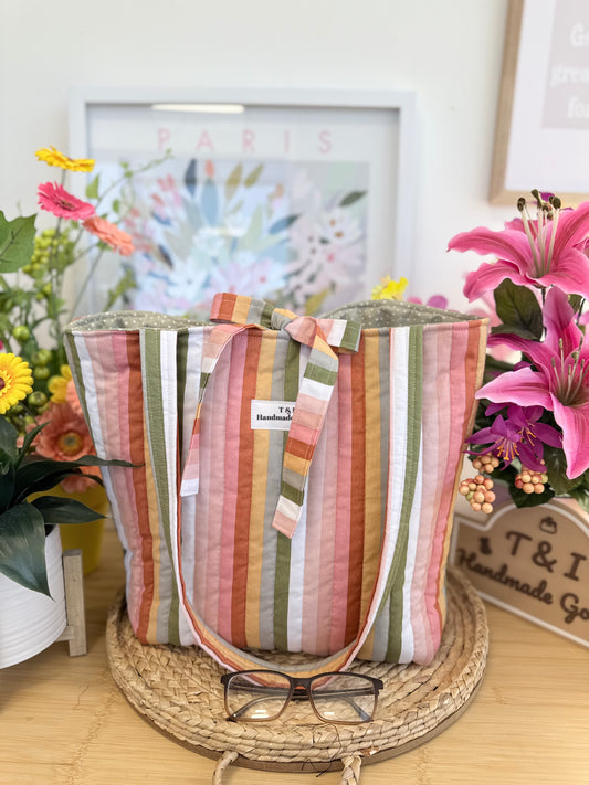 Colorful Stripe Tote Bag