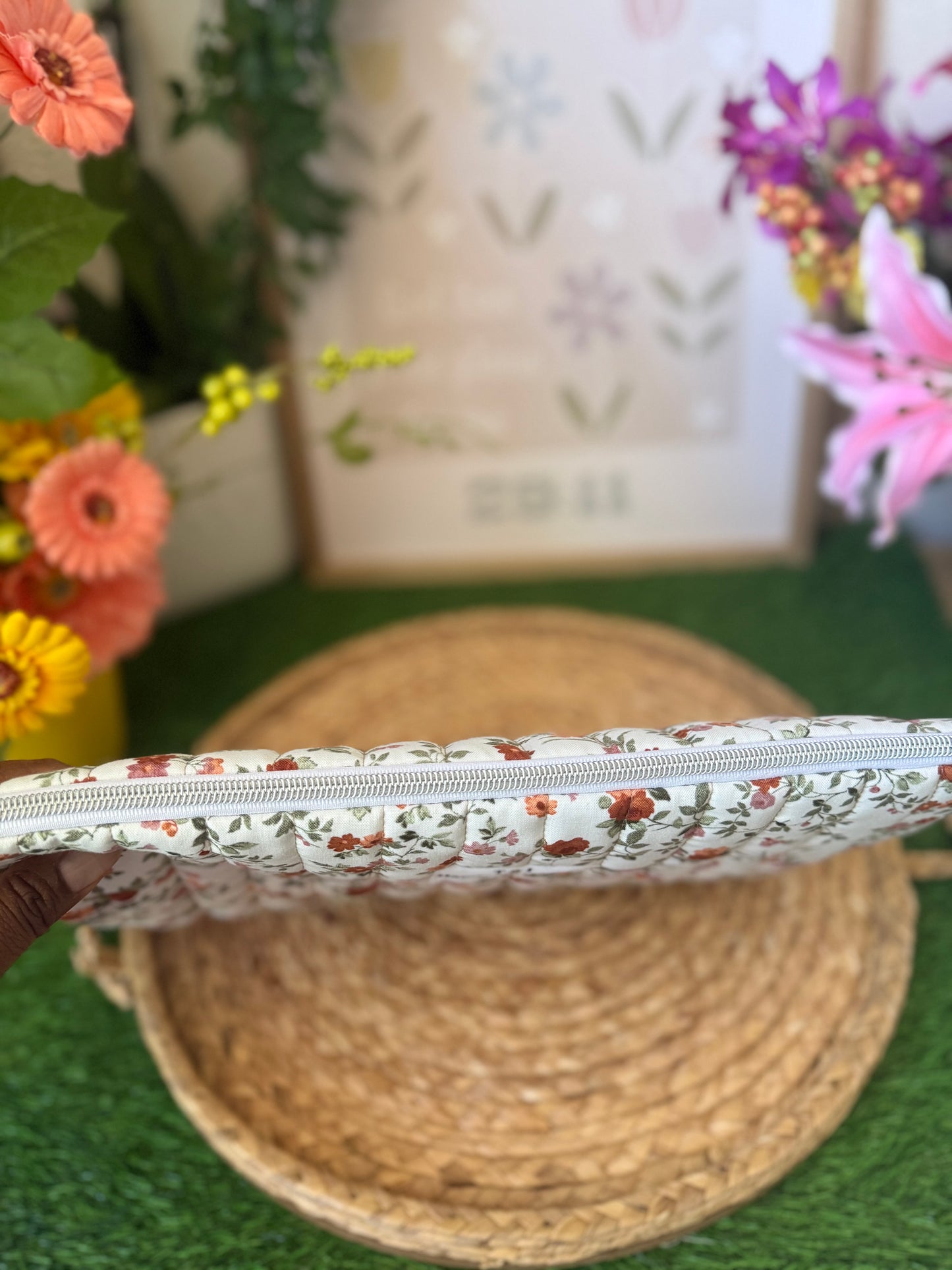 Mauve Floral Laptop Sleeve