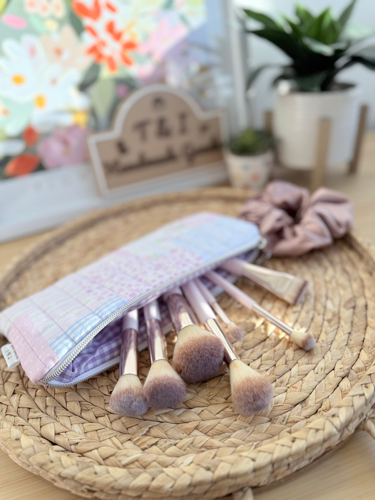 Pastel Cottage Flat pencil Pouch