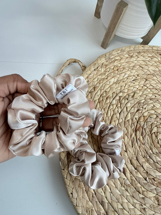 Champagne Scrunchies (Satin)