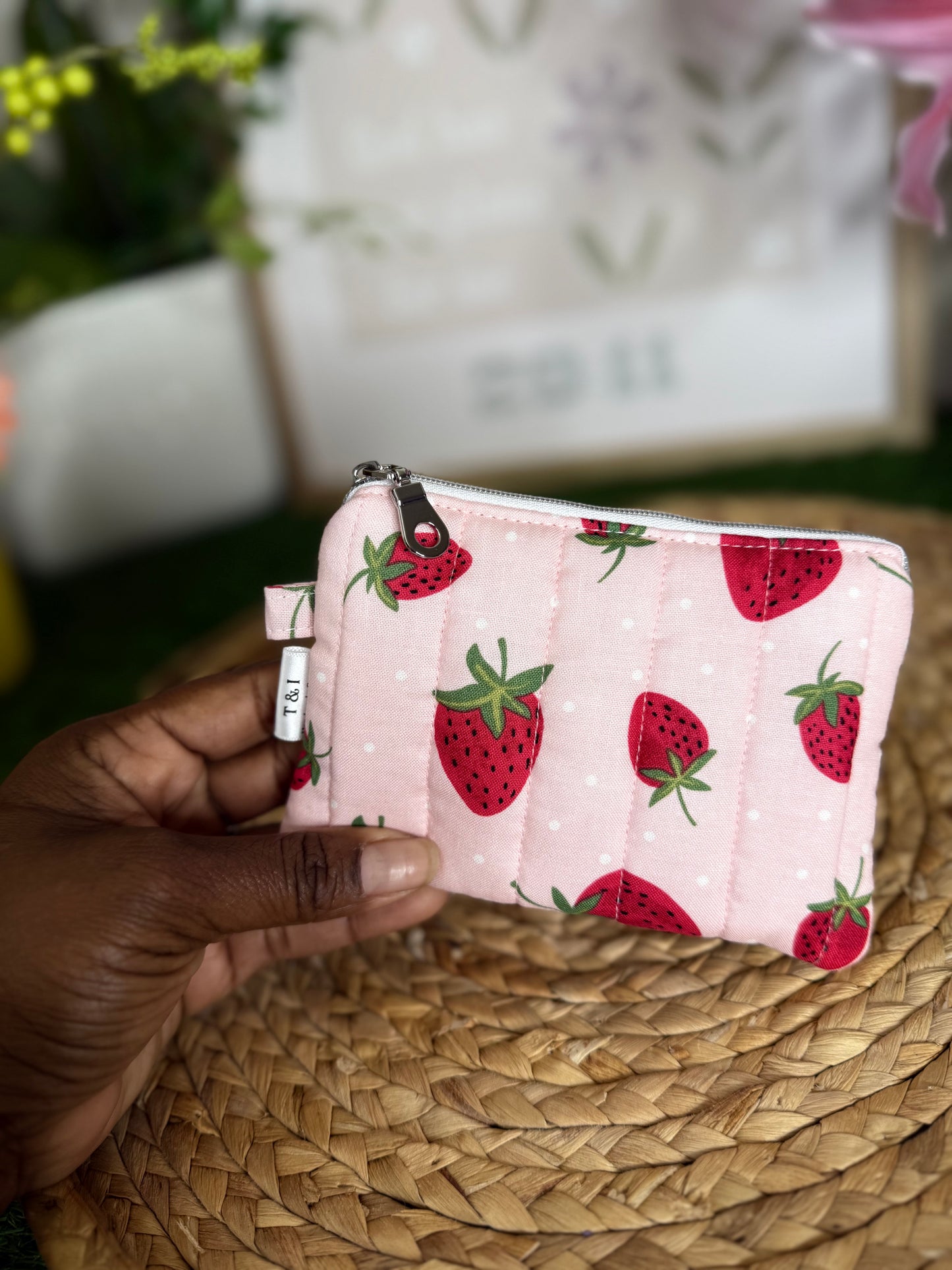 Strawberry field Keychain Wallet