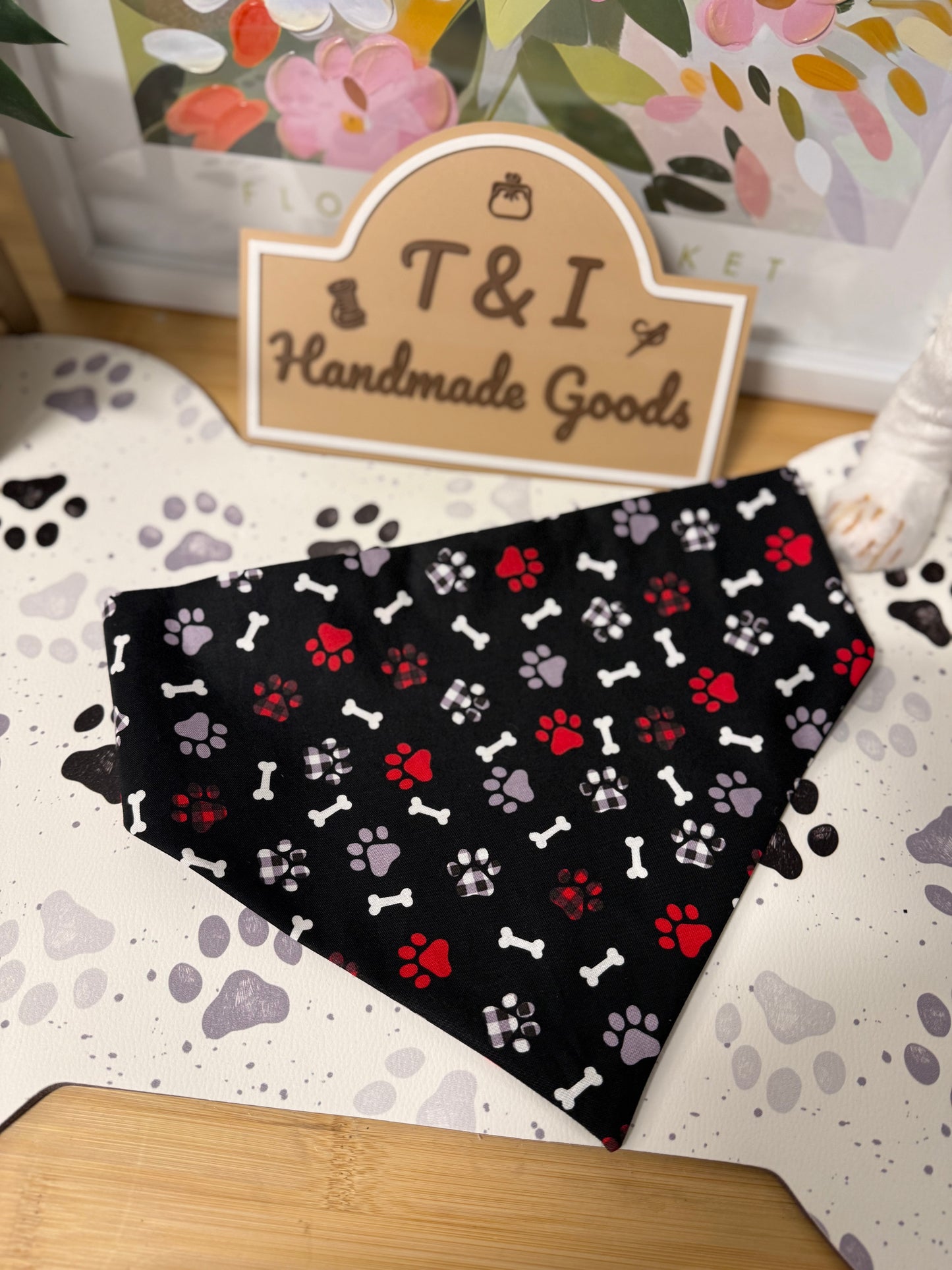 Paw Print Dog Bandana