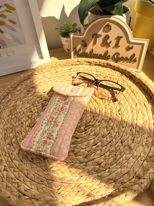 Vintage Rose Glasses Case