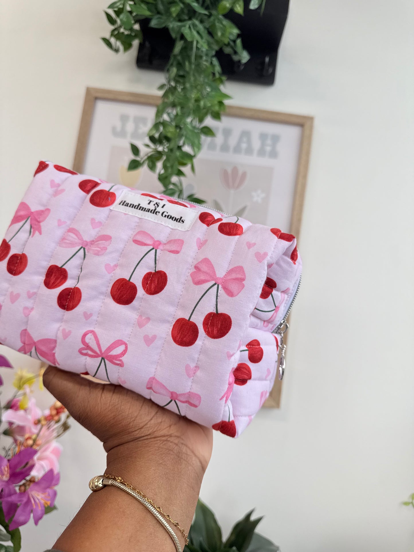 Cherry Bow Large Multipurpose Bag