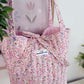 Pink Floral Tote Bag