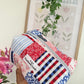 Floral striped patch large Multipurpose Bag